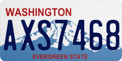 WA license plate AXS7468