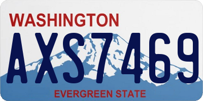 WA license plate AXS7469