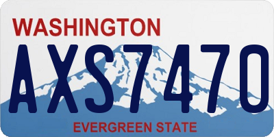 WA license plate AXS7470