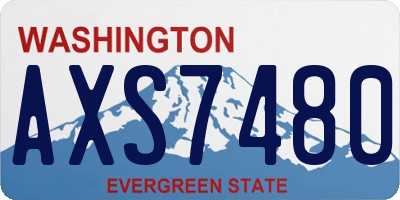 WA license plate AXS7480