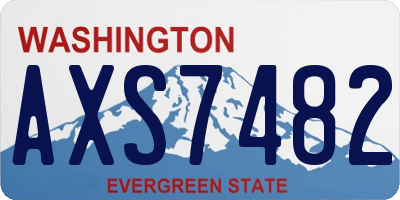 WA license plate AXS7482