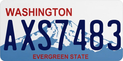 WA license plate AXS7483