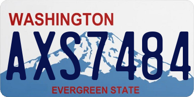 WA license plate AXS7484