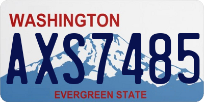 WA license plate AXS7485