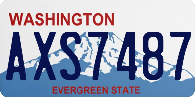 WA license plate AXS7487