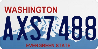 WA license plate AXS7488