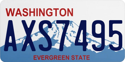 WA license plate AXS7495
