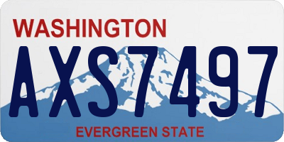 WA license plate AXS7497