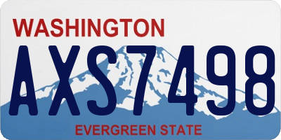 WA license plate AXS7498