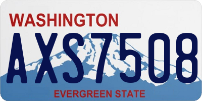 WA license plate AXS7508