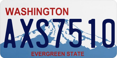 WA license plate AXS7510