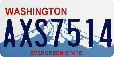 WA license plate AXS7514