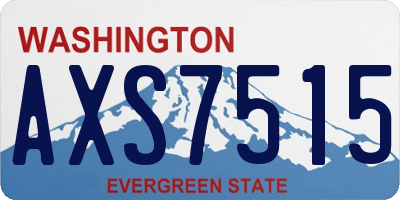 WA license plate AXS7515
