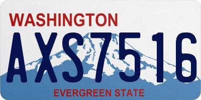 WA license plate AXS7516