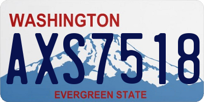 WA license plate AXS7518