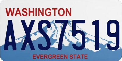 WA license plate AXS7519