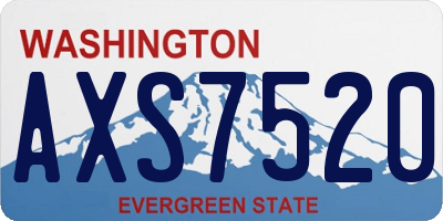 WA license plate AXS7520