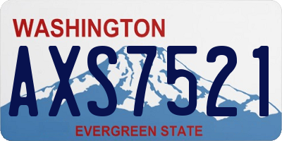 WA license plate AXS7521