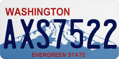 WA license plate AXS7522