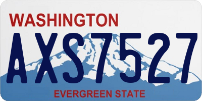 WA license plate AXS7527