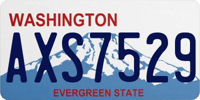 WA license plate AXS7529