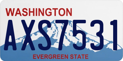 WA license plate AXS7531