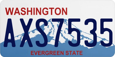 WA license plate AXS7535