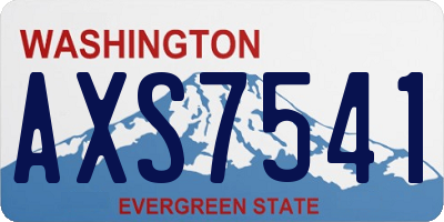 WA license plate AXS7541