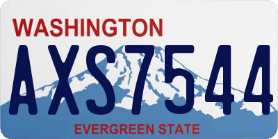 WA license plate AXS7544