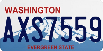 WA license plate AXS7559