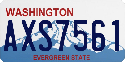 WA license plate AXS7561