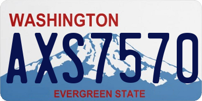 WA license plate AXS7570