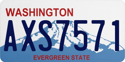 WA license plate AXS7571
