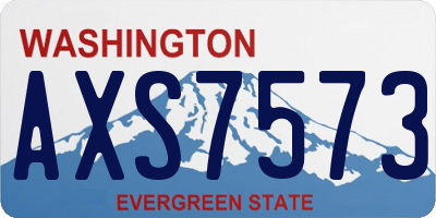 WA license plate AXS7573