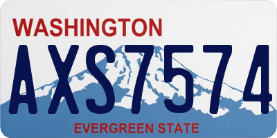 WA license plate AXS7574