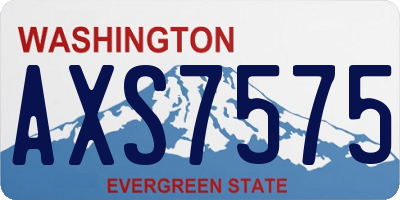 WA license plate AXS7575