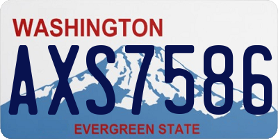 WA license plate AXS7586