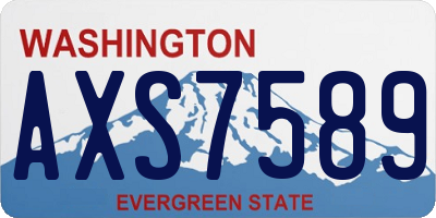 WA license plate AXS7589