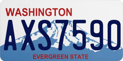 WA license plate AXS7590