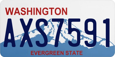 WA license plate AXS7591