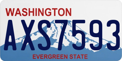 WA license plate AXS7593