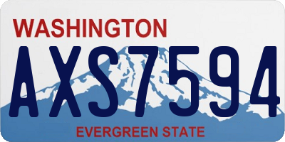 WA license plate AXS7594