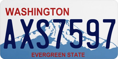 WA license plate AXS7597
