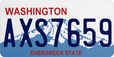 WA license plate AXS7659