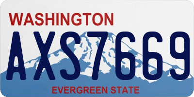 WA license plate AXS7669