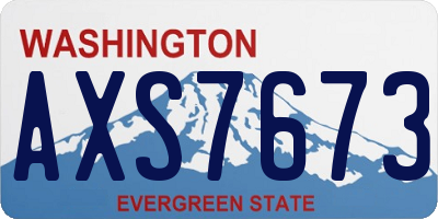 WA license plate AXS7673