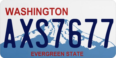WA license plate AXS7677