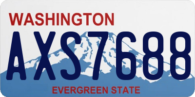 WA license plate AXS7688
