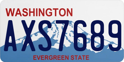 WA license plate AXS7689