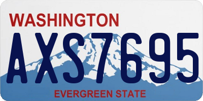 WA license plate AXS7695